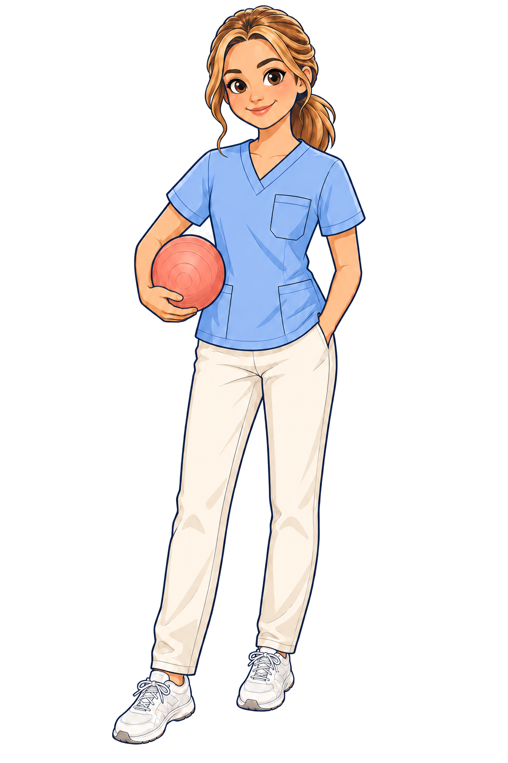 Illustrierte Darstellung von Lea, Physiotherapeutin im Physiozentrum Stork